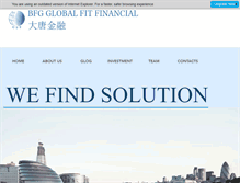 Tablet Screenshot of globalfitfinancial.com